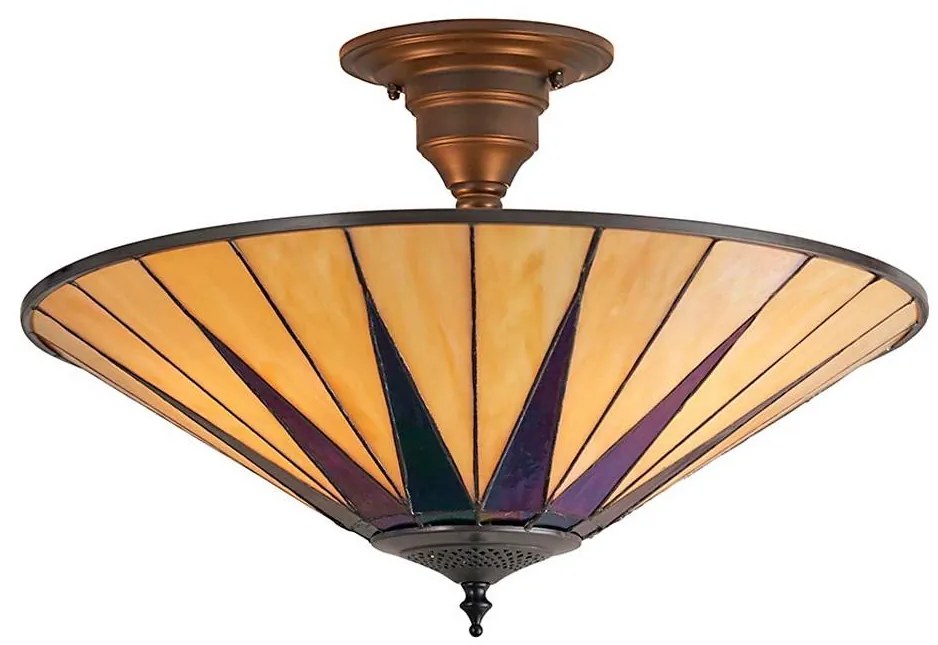 Endon 64043 - Prisadený luster Tiffany DARK STAR 3xE27/60W/230V pr. 49 cm