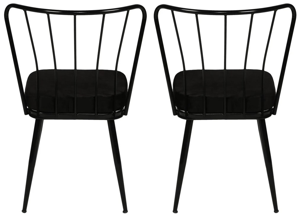 Súprava 2 ks jedálenských stoličiek Yildiz čierna
