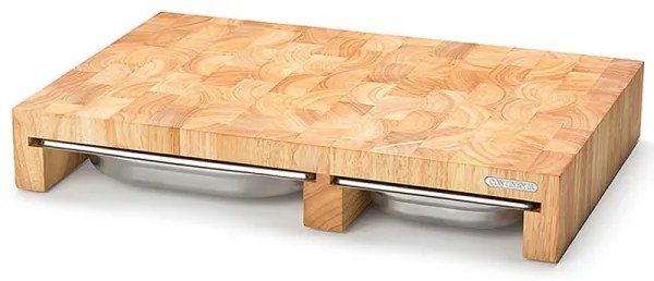 Continenta C4028 - SADA 1x Kuchynská doska na krájanie 50x32,5 cm + 3x misa gumovník