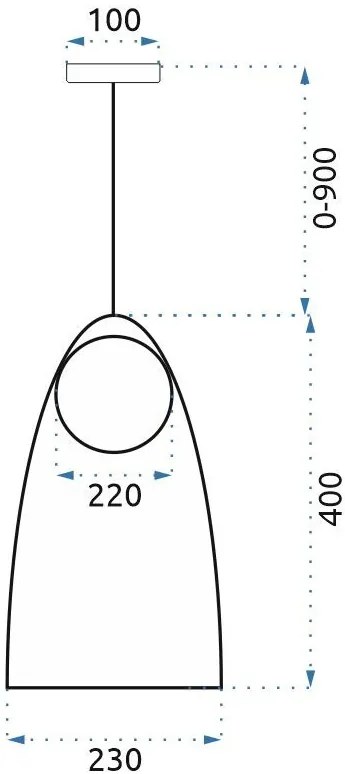Toolight - závesná sklenená lampa G9 25W APP1029-1CP, strieborná, OSW-09485