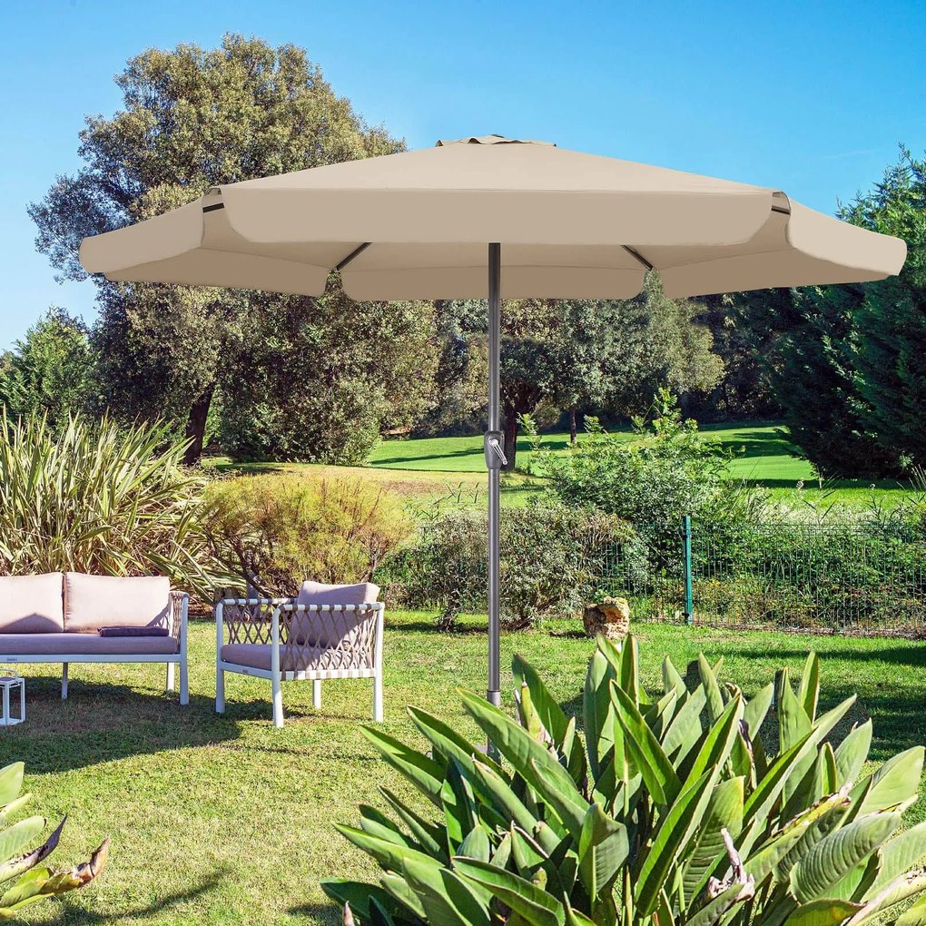 InternetovaZahrada Záhradný slnečník Maui Ø330cm - taupe