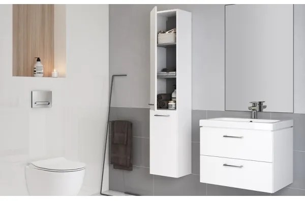 Cersanit S801-147-DSM - Závesná kúpeľňová skrinka s umývadlom LARA 60 cm biela