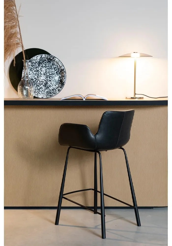 Sivá/v zlatej farbe LED stmievateľná stolová lampa so skleneným tienidlom (výška 42 cm) Float – Zuiver