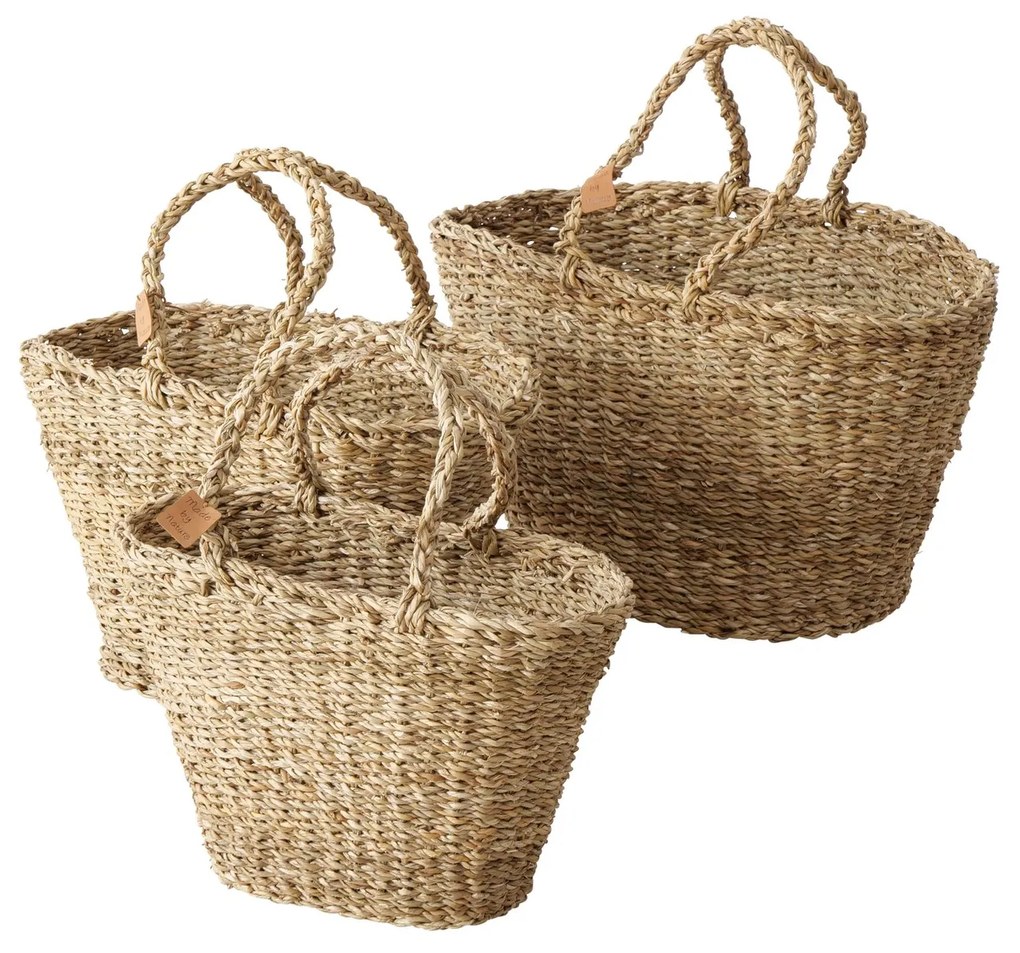 Taška z prírodných materiálov - set 3ks
