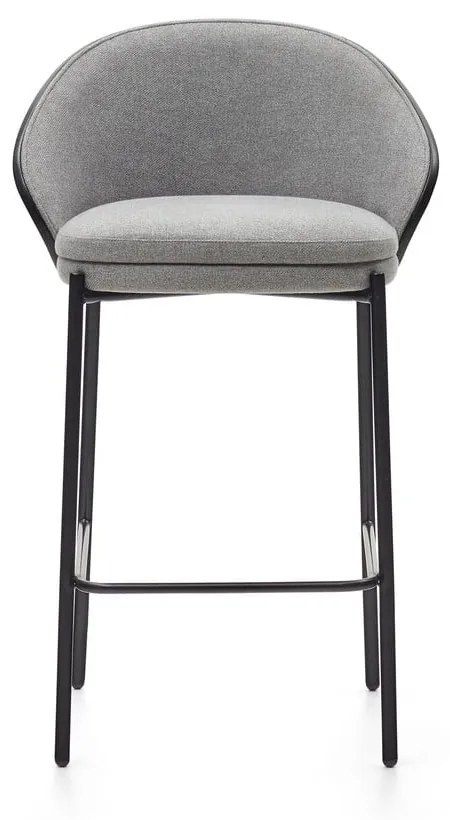 Čierno-sivá barová stolička (výška sedadla 65 cm) Eamy – Kave Home