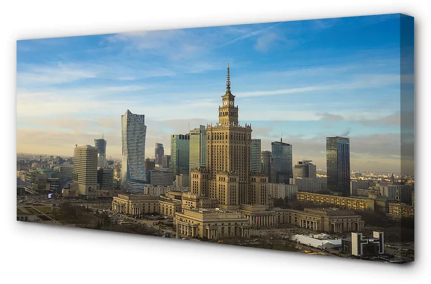 Obraz na plátne Panorama Varšava mrakodrapov 125x50 cm
