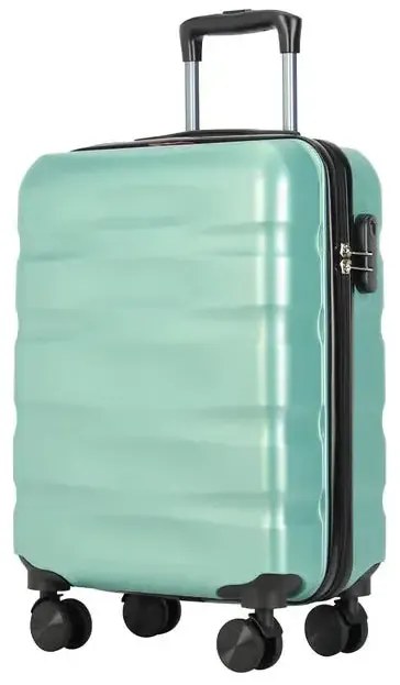 Kufor BONTOUR "WAVE" na 4 kolieskach, 55x40x20cm, púdrovo zelený