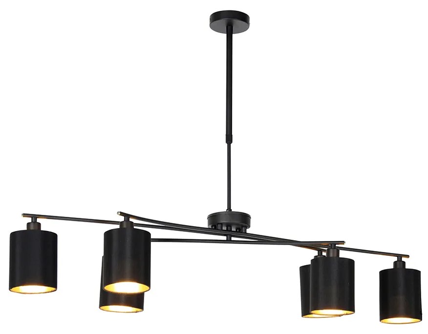 Inteligentné závesné svietidlo čierne nastaviteľné vrátane 6 Wifi B35 - Lofty