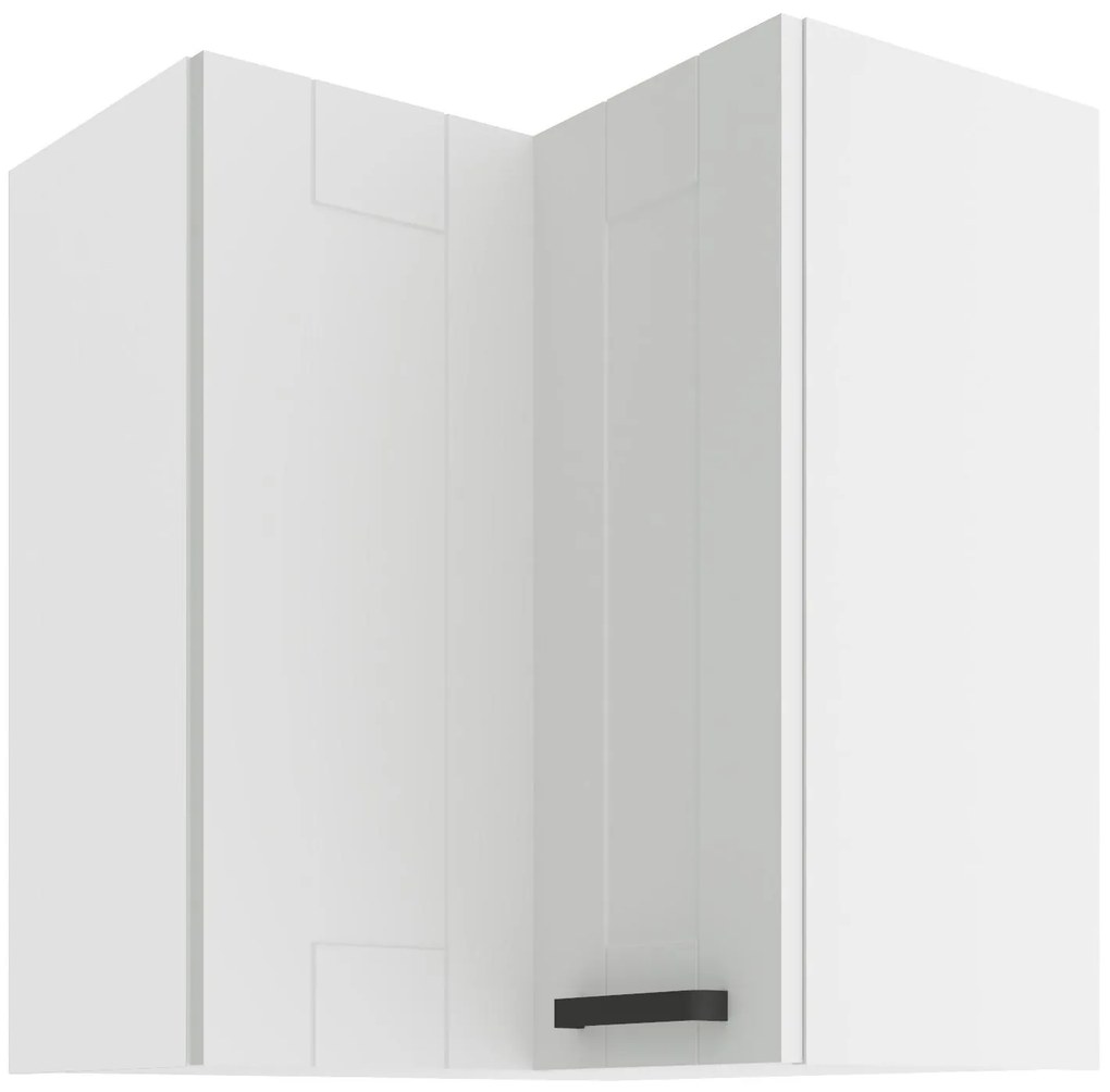 Horná rohová kuchynská skrinka Lucid 60x60 GN-72 2F (90°) (korpus: biela + front: mdf biela). Akcia -6%. Vlastná spoľahlivá doprava až k Vám domov. 1134643