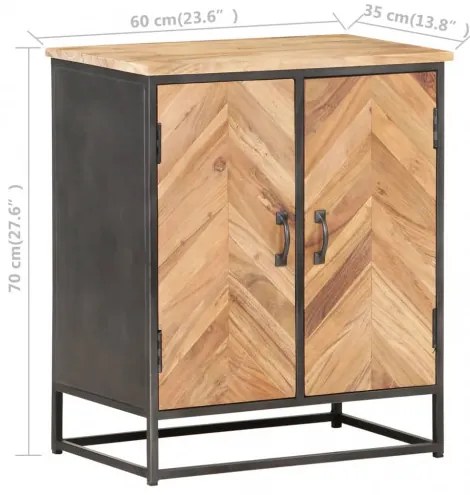 vidaXL Komoda 60x35x70 cm masívne akáciové drevo-