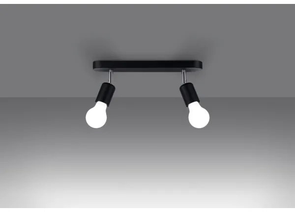 Sollux SL.1121 - Bodové svietidlo FORNES 2xE27/60W/230V čierna