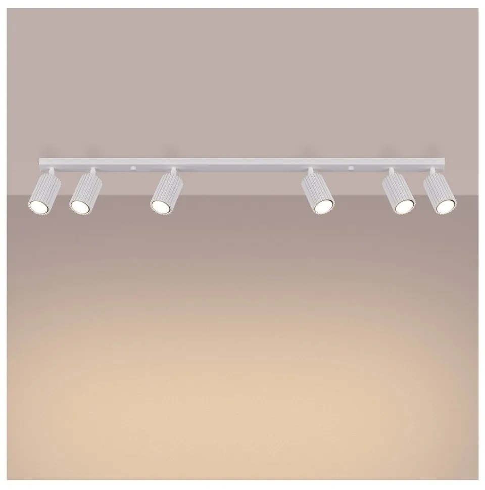 Biele bodové svietidlo 6,5x117 cm Gleam – Sollux