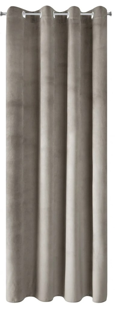 ZATEMŇOVACÍ ZÁVES NA KRÚŽKOCH PIERRE 140X250 CM TMAVOBÉŽOVÁ