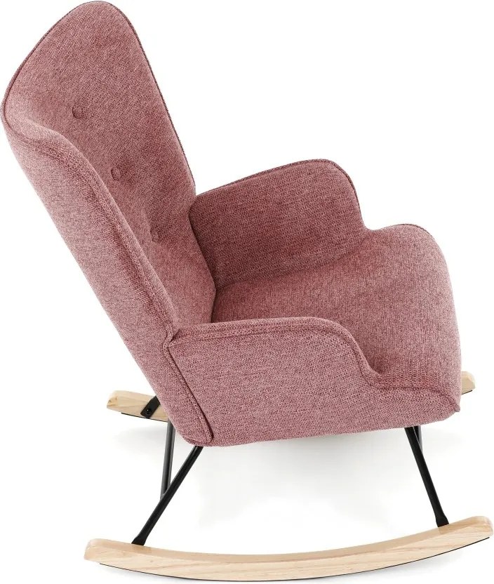 Hojdacie kreslo FABIAN — látka, ružová