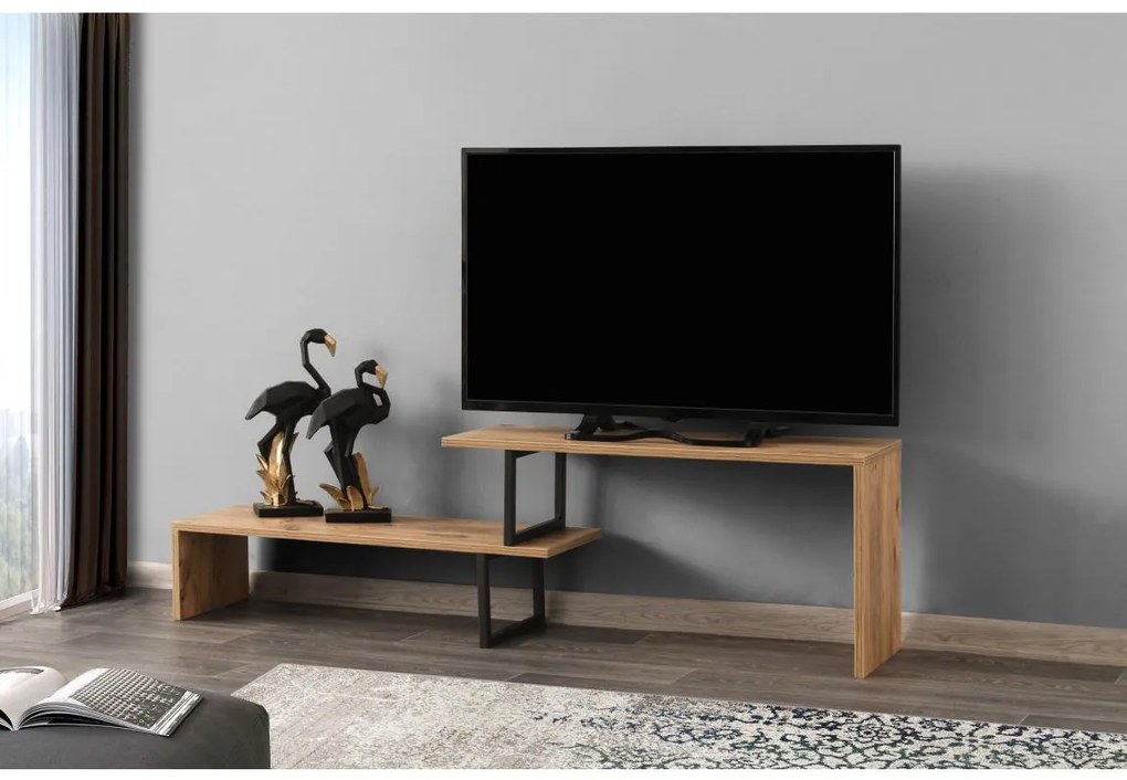 TV stolík OVIT 44x153 cm hnedá/čierna