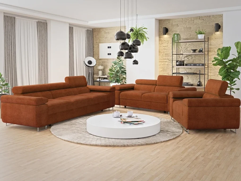 Sedacia súprava Torezio 3+2+1, Dostupné poťahy: ekokoža Soft 11 (čierna) + Lux 06