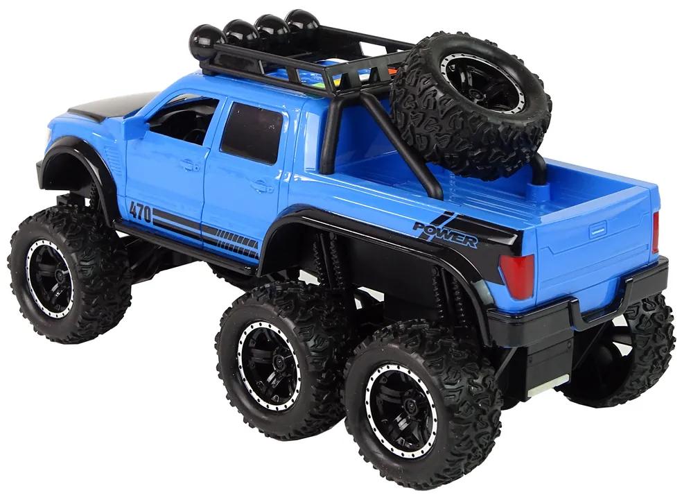Lean Toys Terénne auto s trecím pohonom a veľkými kolesami – 1:16 modré