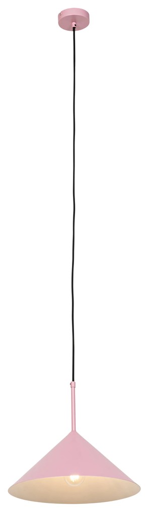 Dizajnové závesné svietidlo ružové - Triangolo