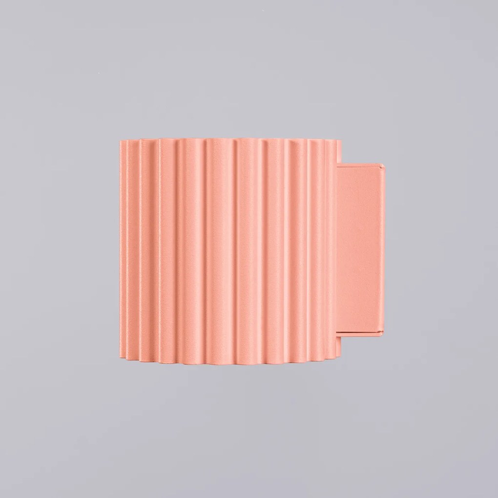 Nástenné svietidlo Aura, 1x ružové hliníkové tienidlo