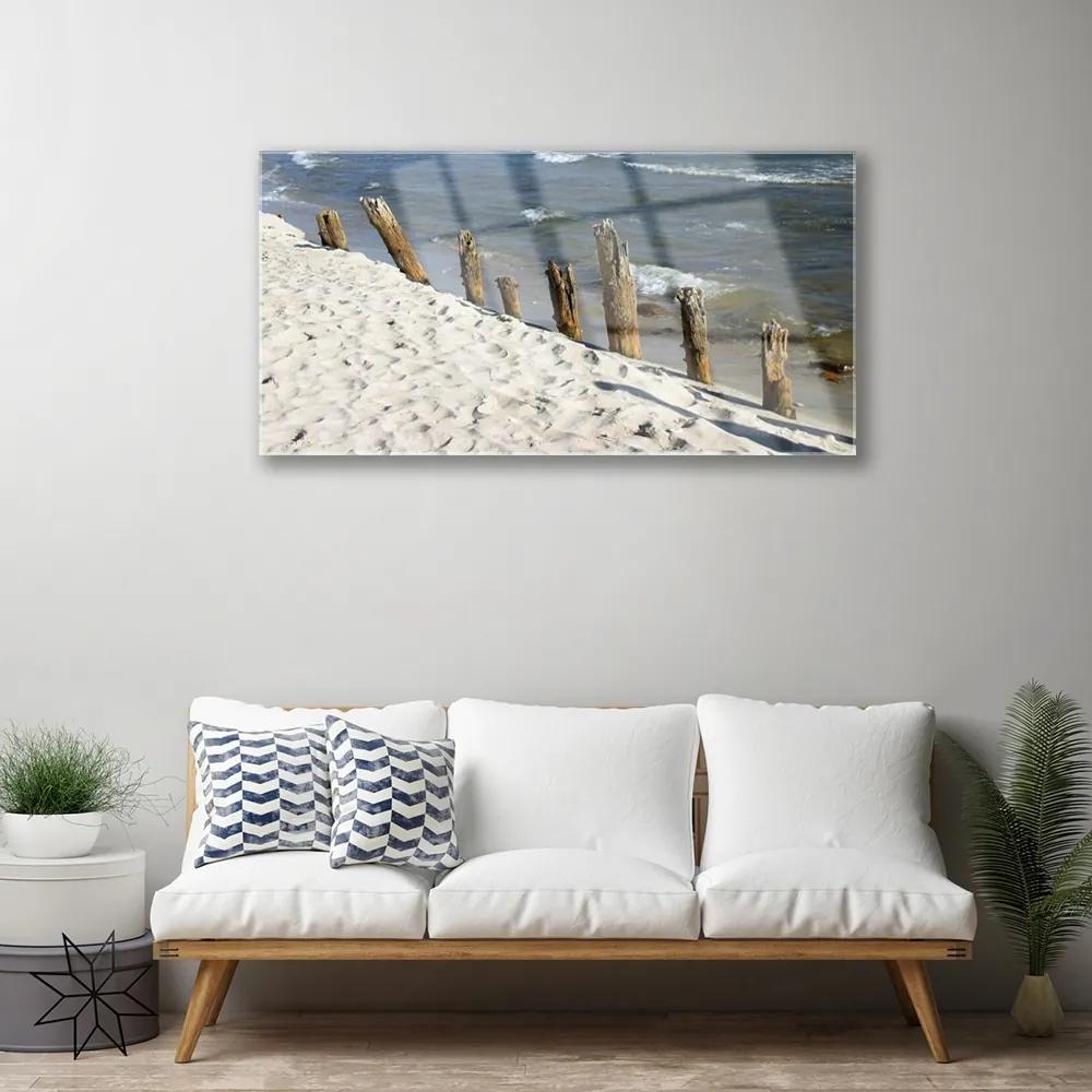 Obraz na skle Pláž more príroda 100x50 cm