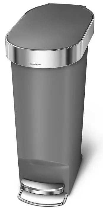 Pedálový kôš Slim 40 l, sivá