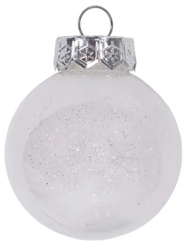 Vianočné guľky - biele SYSD1688-057 (30ks)