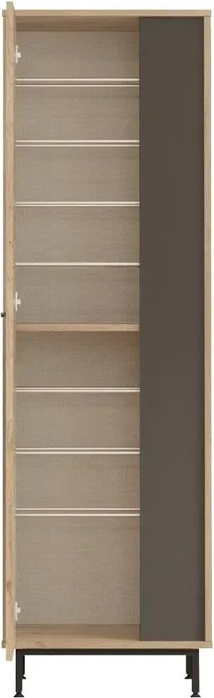 Vysoký botník Houseland Artego dub Castello/antracitovo šedý