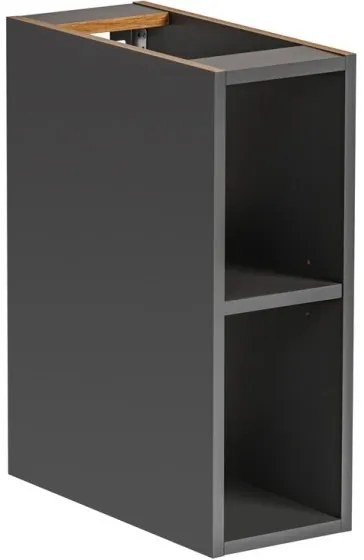 Závesná skrinka pod umývadlo Monako s doskou 140 cm sivá/dub hamilton