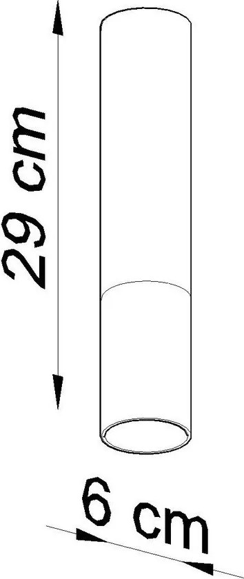 Čierne/v striebornej farbe kovové stropné svietidlo ø 6 cm Longbot – Sollux