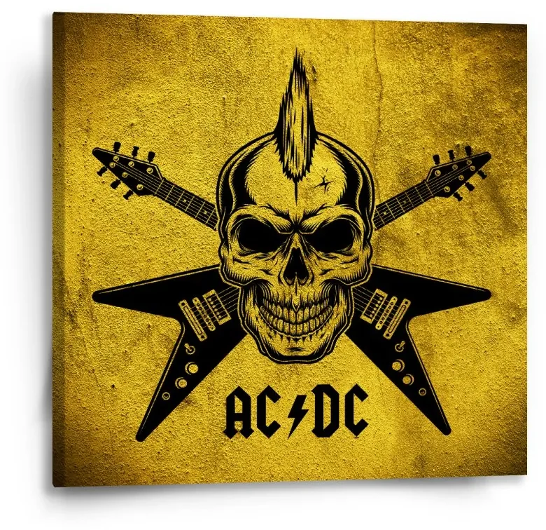 Sablio Obraz ACDC Lebka - 50x50 cm
