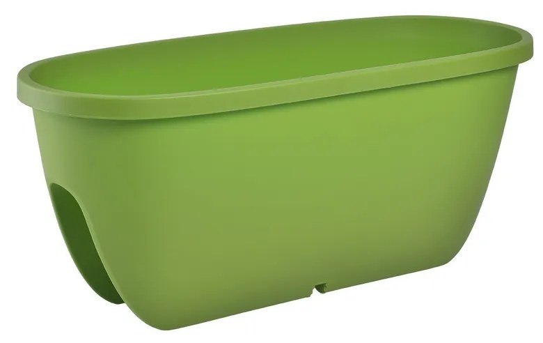 Gardenico Balkónový kvetináč na zábradlie Balconia OVI zelená, pr. 60 cm, pr. 60 cm