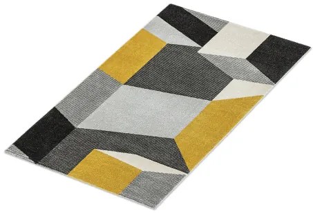 Koberce Breno Kusový koberec LARA E543A-FTD28 Grey-Yellow, viacfarebná,160 x 230 cm