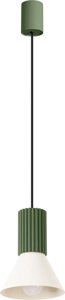 Závesné svietidlo Estria, 1x biele kovové tienidlo, og