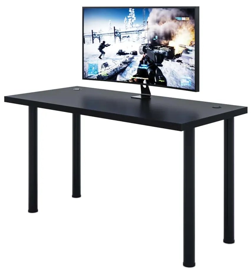 Herný pc stôl Gamer X (čierna) (bez osvetlenia). Akcia -22%. Vlastná spoľahlivá doprava až k Vám domov. 1054986