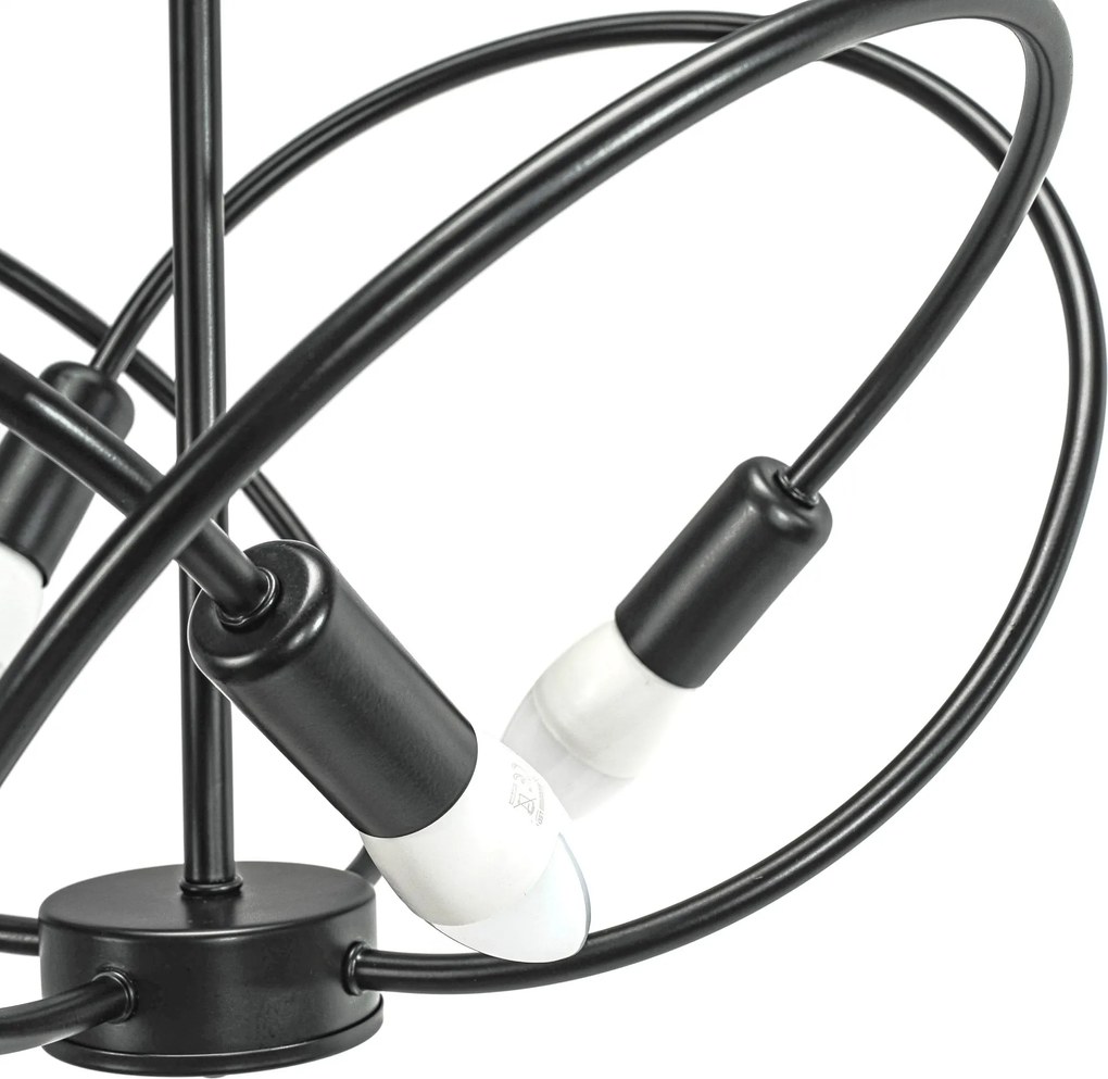 Toolight Toolight, stropné svietidlo 4xE27 APP1093-4C, čierna, OSW-04409