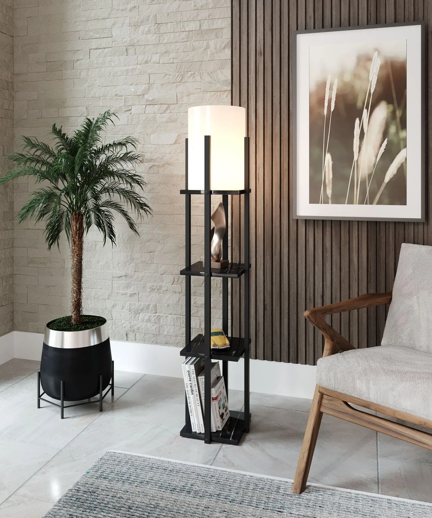 Stojací lampa Nora I černá