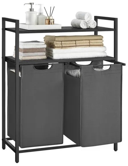 Koš na bielizeň REX sivý