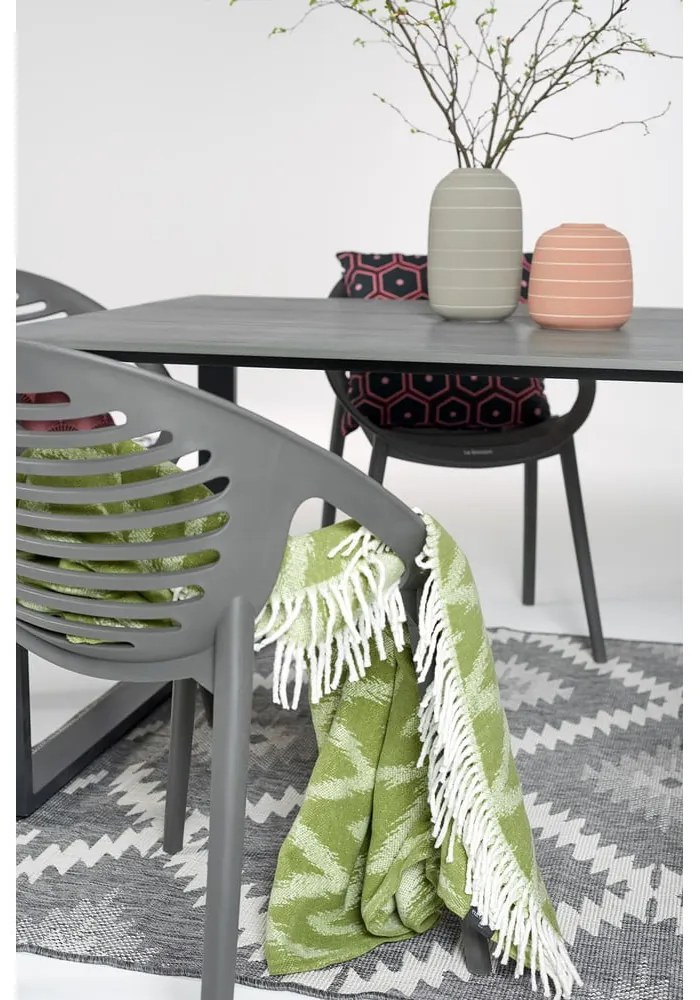 Sivá záhradná súprava nábytku so 6 stoličkami Le Bonom Joanna Strong