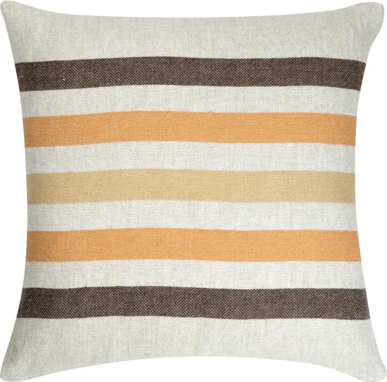 Ľanová obliečka na vankúš Virta 45x45, ľan-hnedo-oranžová