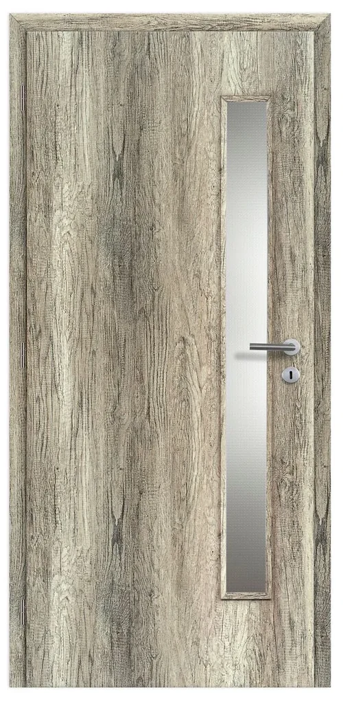 Doornite Interiérové dvere Verto, 70 L, 746 × 1983 mm, fólia, ľavé, dub Grand, presklené