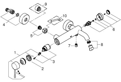 GROHE 33624GL1 - Vaňová batéria ESSENCE zlatá