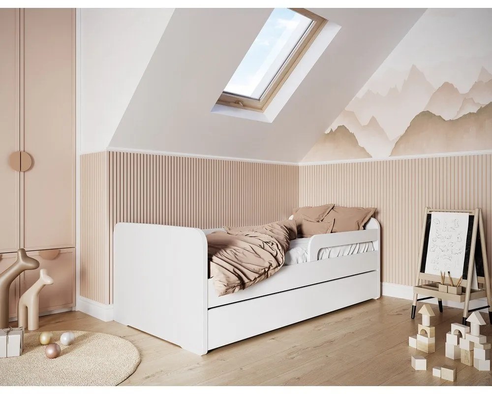 Biela detská posteľ s matracom/s roštom 80x160 cm Duuli – ELTAP