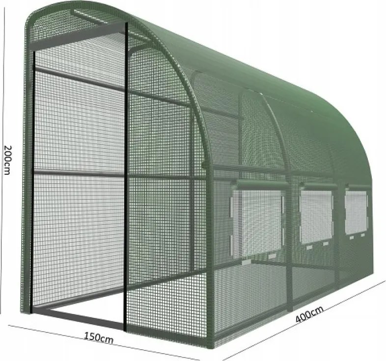 Záhradný fóliovník 4m x 1,5m x 2m GARDEN LINE - TUN1439