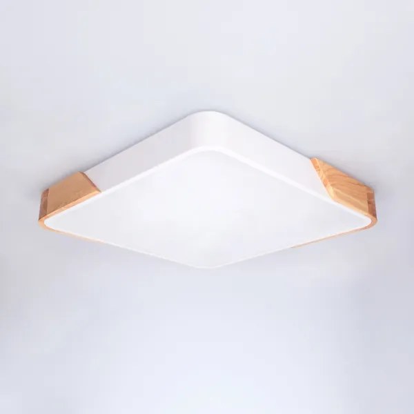 BRILAGI - stmievateľné LED svietidlo PILANA LED/48W/230V dub/biela 42x42 cm + diaľkový ovládač