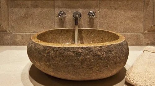 Indera The lavabo Cut 55383 Umývadlo z prírodného riečneho kameňa