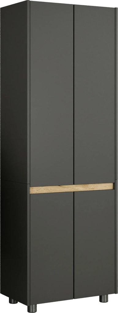 XXXLutz VYSOKÁ SKRINKA, antracitová, 57/165/33 cm MID.YOU - Online Only kúpeľne - 000657062508