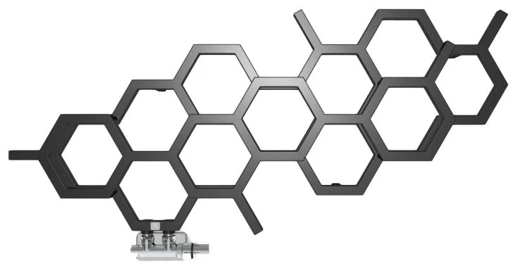 Terma Hex 502x1126 vodný radiátor RAL9005 Pololesk YL