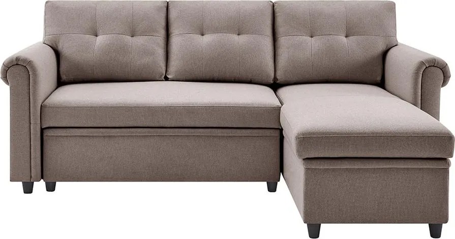 Rohová rozkladacia sedacia súprava Catini NESTA hnedá