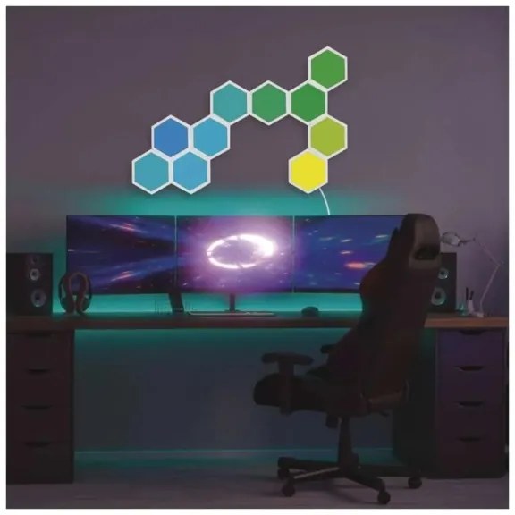 SADA 10x RGBIC Stmievateľný panel LED/1,9W/230V Wi-Fi Tuya