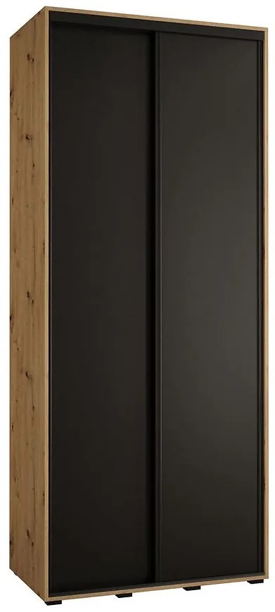 Skriňa 45 Canaris 1 120 artisan/čierna/čierna